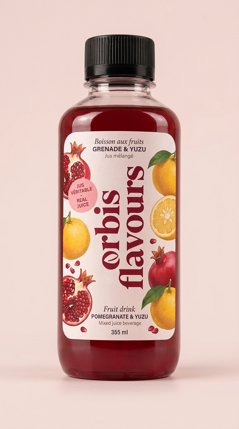 Pomegranate & Yuzu — Orbis bottled juice